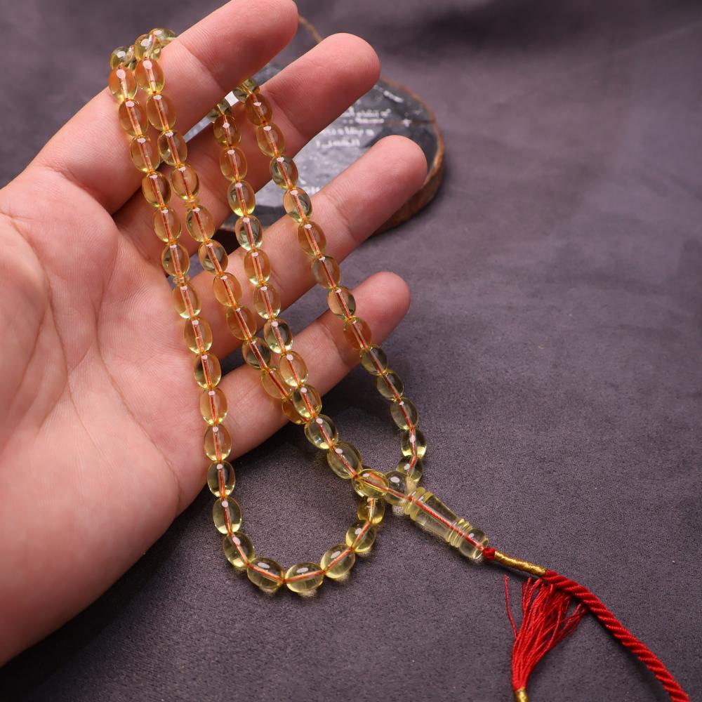 سبحة كهرمان شفاف